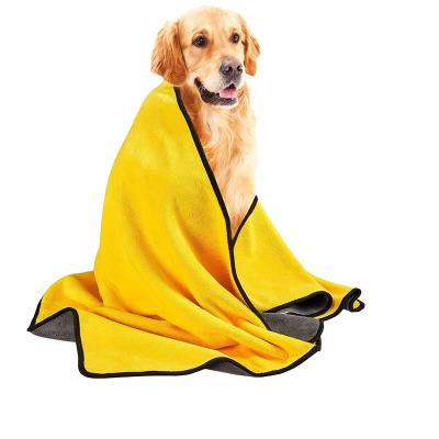 China Viable Wholesale Custom Logo Microfiber Micro Fiber Dog Towel Comfortable Pet Towel Drying For Dogs And Cats Bathing for sale