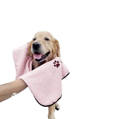 China Dog Cat Microfiber Drying Bath Towel Sustainably Absorbent Ultra Large For Bathing And Grooming for sale