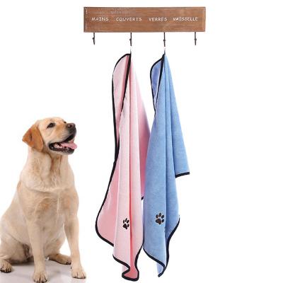 China Sustainable Wholesale Custom Logo Microfiber Dog Towel Comfortable Pet Towel Drying For Dogs And Cats Bathing for sale