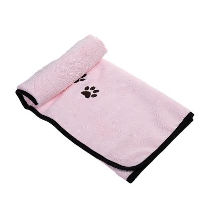 China 50*90cm Microfiber Pet Bath Towel Pet Ultra Dry Cleaning Viable Super Absorbent Towels For Dogs And Cats for sale