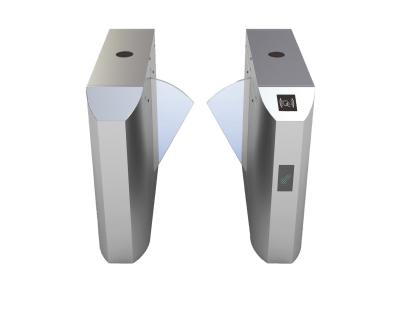 China Biometric Retractable Flap Barrier Gate Controlled Access With Infrared Sensor for sale