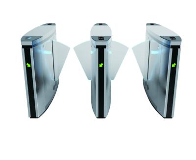 China High Efficient Flap Barrier Turnstile Stainless Steel Bridge Type DLX 317 for sale