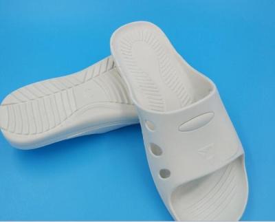 China White Pvc Spu Cleanroom Anti Static Slippers DLX 9102B for sale