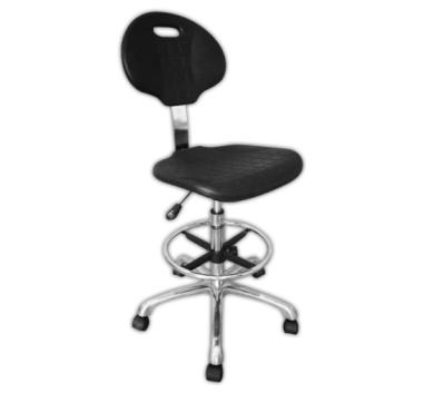 China Aluminum Alloy PU Leather Lab Use ESD Antistatic Stainless Chair for sale