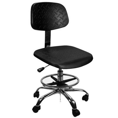 China 560mm Adjustable PU Leather Cleanroom ESD Chair 400*400mm for sale