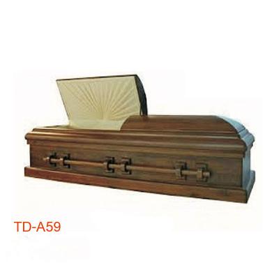 China TD-A59 Style American Jewish Orthodox Casket All Wooden Casket for sale