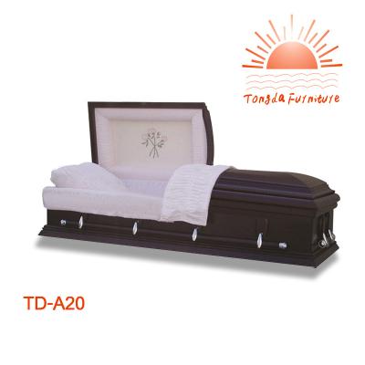 China TD-A20 American Style Solid Paulownia Funeral Equipment Wooden Caskets for sale