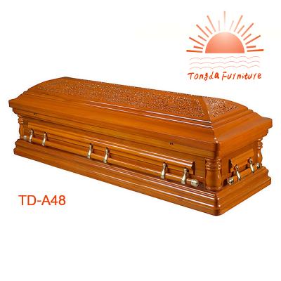 China American Style TD--A48 American Style Solid Wood Casket For Funeral Use for sale