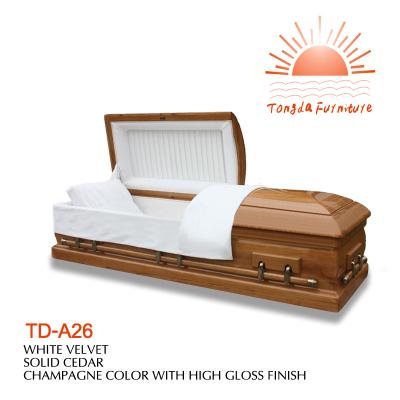 China American Style TD-A26 Solid Wood Casket for sale