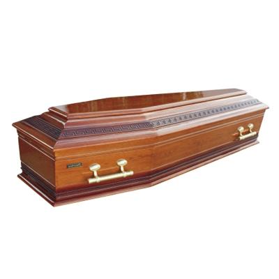 China European style TD--E27 customized casket in European solid paulownia wood with handles for funeral use for sale