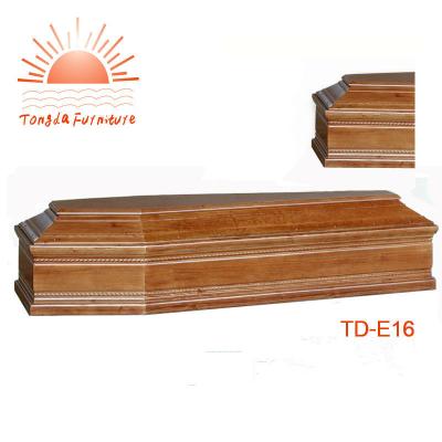 China European Style TD--E16 China Manufacturer Wooden Coffin For Funeral Use for sale