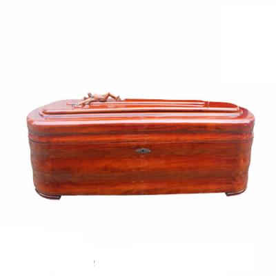 China TD-S01 European style solid paulownia spanish casket with interior for sale