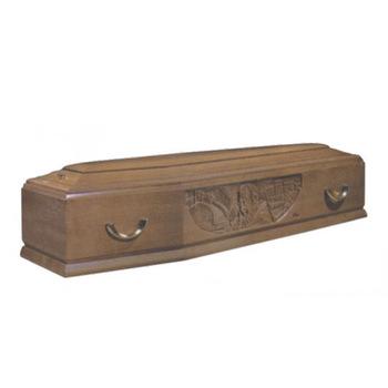 China TD-EF09 European Style Wholesale French Style Wooden Caskets For Funeral Use With Matte Finish High Quality Factory Price for sale