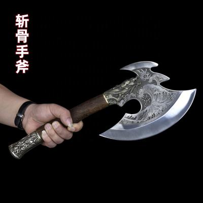 China Viable Longquan Bone Cleaver Bone Cutting Cutting Butcher Knife Meat Cleaver Thick Forged Ax for sale