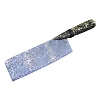 China Durable Handcrafted Damascus Knife Damascus VG-10 Knife Chef with Rosewood and Carved Dragon Handle for sale