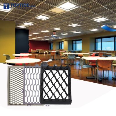 China Mesh Ceiling  Fireproof Corrosion Resistance Metal Mesh Custom Powder Coated Panel for sale