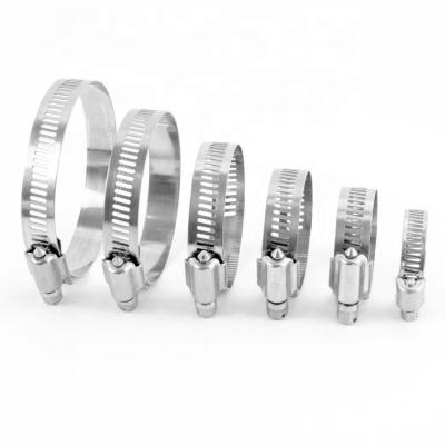 China Car Truck Hoses Genuine 201 stainless steel automotive American type worm hose clamps price for sale