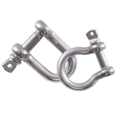 China Heavy Industry Factory (M4-M32) Rigging Shackle AISI304/316 Stainless Steel Bow Shackle for Anchor Chain for sale