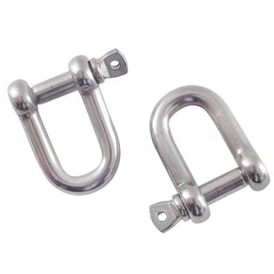 China Heavy Industry Sale (M4-M32) Hardware Rigging Forged Shackle 304/316 Stainless Steel D Shackle with Screw Pin for sale