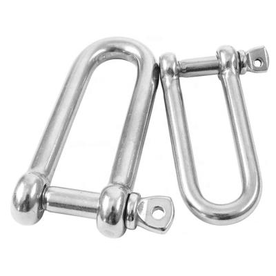 China Heavy Industry Good Selling Marine Stainless Steel Dee Shackle Lifting D Shackle Boat Anchor Shackle for sale