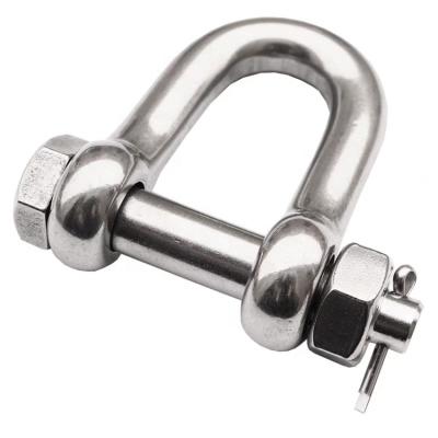 China Heavy Industry Recommend M4-M38 Marine Hardware Stainless steel Boat Anchor Dee Shackle D Shackle for sale