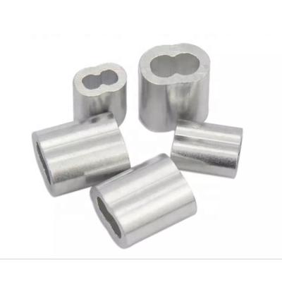 China Stainless Steel Wire Rope Fittings High Quality  DIN3093 Oval Aluminum Ferrule Aluminium wire rope Sling Ferrule for sale