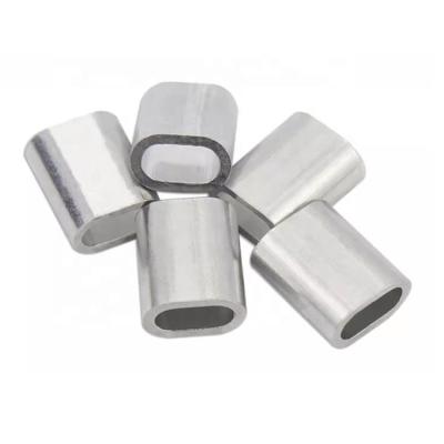 China Stainless Steel Wire Rope Fittings Promotion Aluminum Ferrules Sleeves Silver Cable Ferrule Aluminum Loop Sleeve Stops for sale