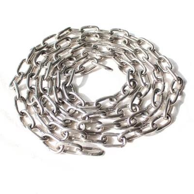 China Tyre Protection Chain AISI 4mm 316 304 Marine Hardware Stainless Steel DIN766 Anchor Link Chains For Boat for sale