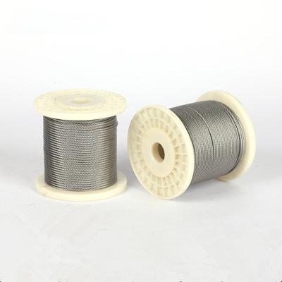 China Construction 1.5mm 304 7x19 wire rope stainless for sale