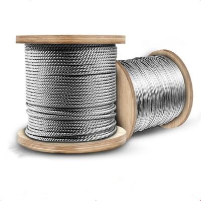 China Building ss 316 Marine Rope 3mm 20mm 22mm 24mm 26mm 28mm 30mm 1x19 7x7 7x19 6x19 6x26 19x7 Stainless Steel Wire Rope for sale