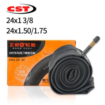 China Hot Selling Wear Resistant 24x1.75 Bicycle Inner Tube In China 24*1.5 24*13/8 CST Rubber Inner Tubes For Bicycle for sale