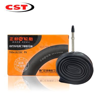 China High Quality Mountain Black Bicycle Accessories Wholesale Price Bicycle Inner Tube 700x18/25C Wear-resisting Inner Tube for sale