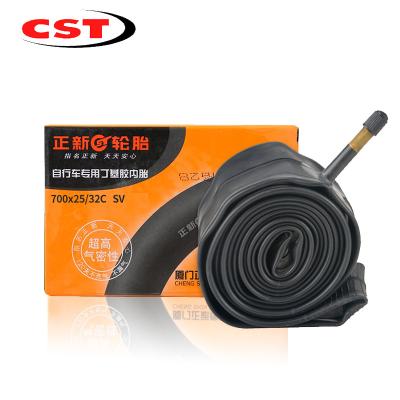 China Wear-Resisting Tube Butyl Rubber Natural Rubber Inner Tube 700x25/32C SV Thick Mountain Bike Inner Tube for sale