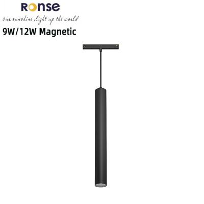 China RONSE Modern Best Quality 9W 12W Led Magnetic Pendant Light Round Magnetic Led Pendant Lamp Magnetic Linear Pendant Light for sale