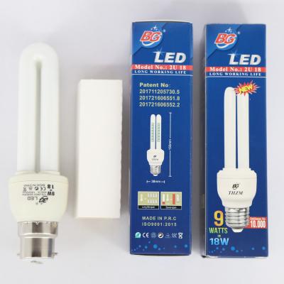 China 2021 Rohs Cheap Saver CE PBT Promotion Energy Saving Lamp Bulb 2U 3U B22 E27 Led CFL Corn Bulb Lamp Light With Price for sale