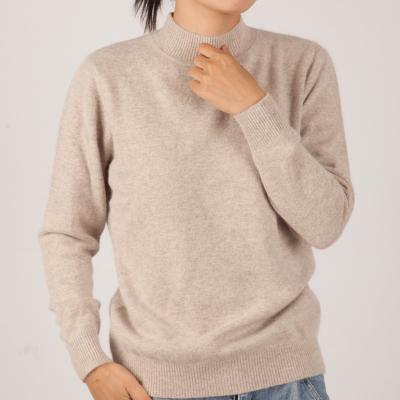 China Turtle Neck Breathable Women's Cashmere Sweater Pullover 100% Top Winter Knit Custom Turtle Neck Polyester Wadding Cashmere Sweater 2023 for sale