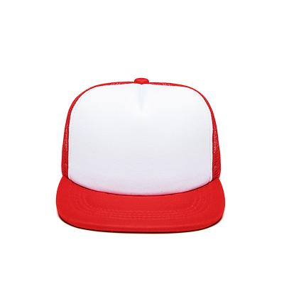 China New Summer Style Hip Hop Sublimation Top Snapback Interesting Trucker Hat Flat Brim Trucker Mesh OEM ODM Adult And Kids Logo Foam Custom Print for sale