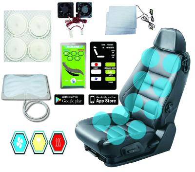 China Inflatable car/sofa/electric car seat parts_air massage van dual control combination (controller and Android/IOS) and lumbar support/heater for sale