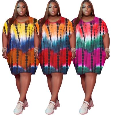 China 2021 Summer Stylish Printing Colorful Clothing Women'S Breathable Skirts Plus Size Casual Outfits for sale