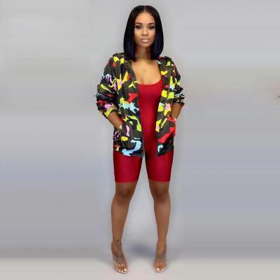 China Wholesale 2021 High Quality Casual Sexy Custom Hooded Blazer Camouflage Print Long Anti-Wrinkle Fall Coat For Women for sale