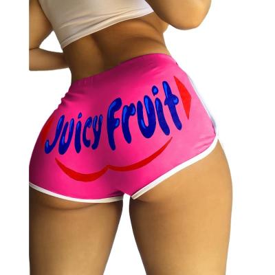 China Hot Sales Polyester Shape Latest Designs Fruit Printing 2XL Size Ladies Sexy Short Panties for sale