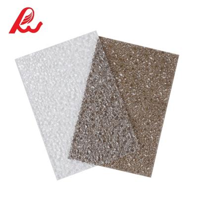 China Modern Embossed Solid Polycarbonate Sheet / Clear Embossed Polycarbonate Sheet for sale