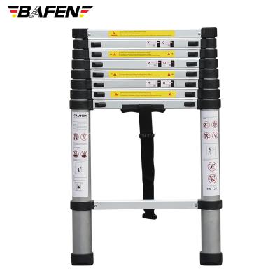 China Folding ladders sell EN131 aluminum 2.6m straight telescopic folding ladder from china manufacturer for sale