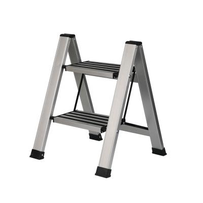 China Folding Ladders 2 Step Platform Universal Lightweight Folding Aluminum Step Ladders For Home Use Telescoping Folding Ladder Chair Stand for sale