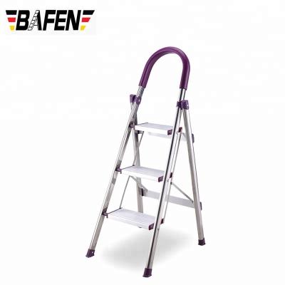 China Folding Ladders Step Folding Ladder Stainless Steel Export Ladder, Super Folding Extension Agility Household Ladders 151*52*6cm CE/EN131 for sale