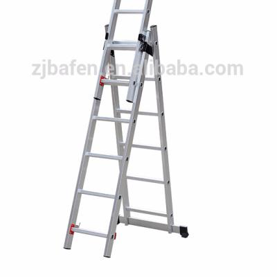 China Long Folding Ladders Combination Aluminum Step Extension Ladder with 3*6steps BF-636 for sale