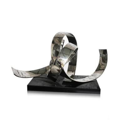 China Modern Indoor Abstract Sculpture In Europe Polished Stainless Steel Art Sculpture Abstract for sale