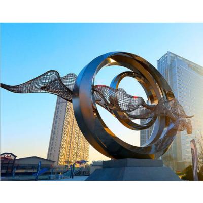 China China Metal Art Famous Modern Abstraction Steel Outdoor Hotel Sculpture Metal for sale