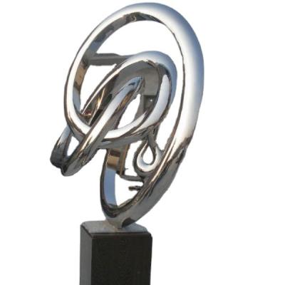 China Large Abstract Circular Art Sculpture Handicraft Stainless Steel Sculpture Circle Europe for sale