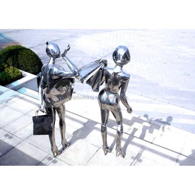 China Europe Naked Little Girl Sculpture Art Stainless Steel Metal Sculpture for sale